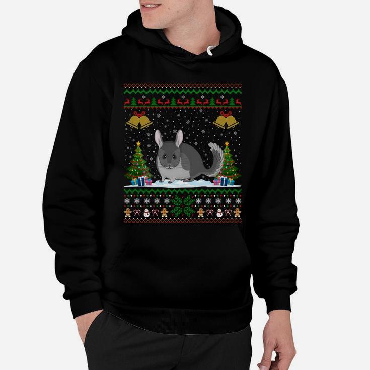Chinchillas Xmas Gift Santa Hat Ugly Chinchillas Christmas Sweatshirt Hoodie