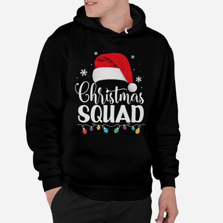 Christmas Squad Santa Hat Family Matching Pajamas Xmas Gift Hoodie