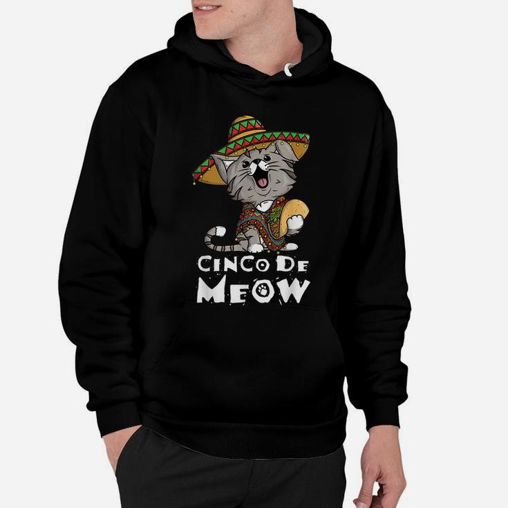 Cinco De Meow Shirt With Smiling Cat Taco And Sombrero Hoodie