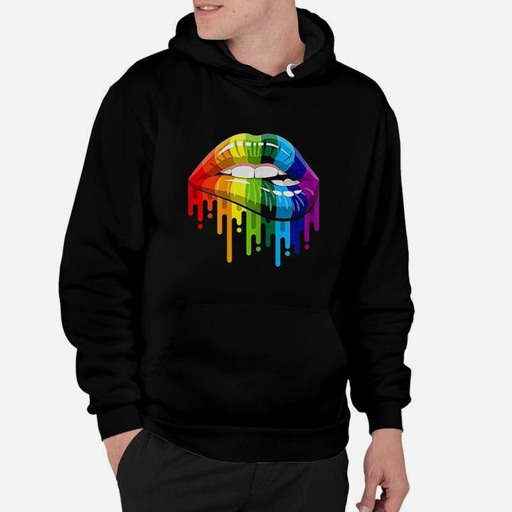 Colorful Graphic Lips Hoodie