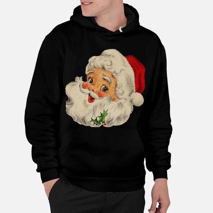 Cool Vintage Christmas Santa Claus Face Sweatshirt Hoodie