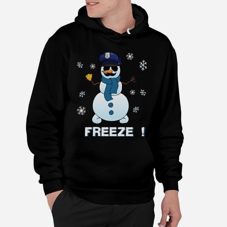 Cop Snowman Hoodie Freeze Christmas Party Gift Hoodies Xmas Hoodie