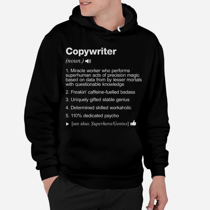 Copywriter Job Definition Meaning Funny Hoodie