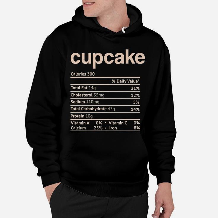 Cupcake Nutrition Facts Funny Thanksgiving Christmas Food Hoodie