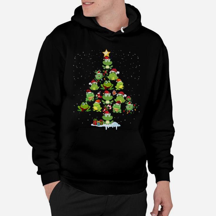 Cute Frog Christmas Tree Gift Decor Xmas Tree Sweatshirt Hoodie