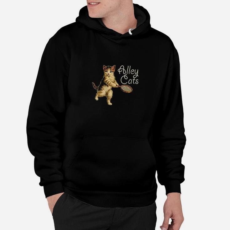 Cute Funny Alley Cats Tennis Hoodie