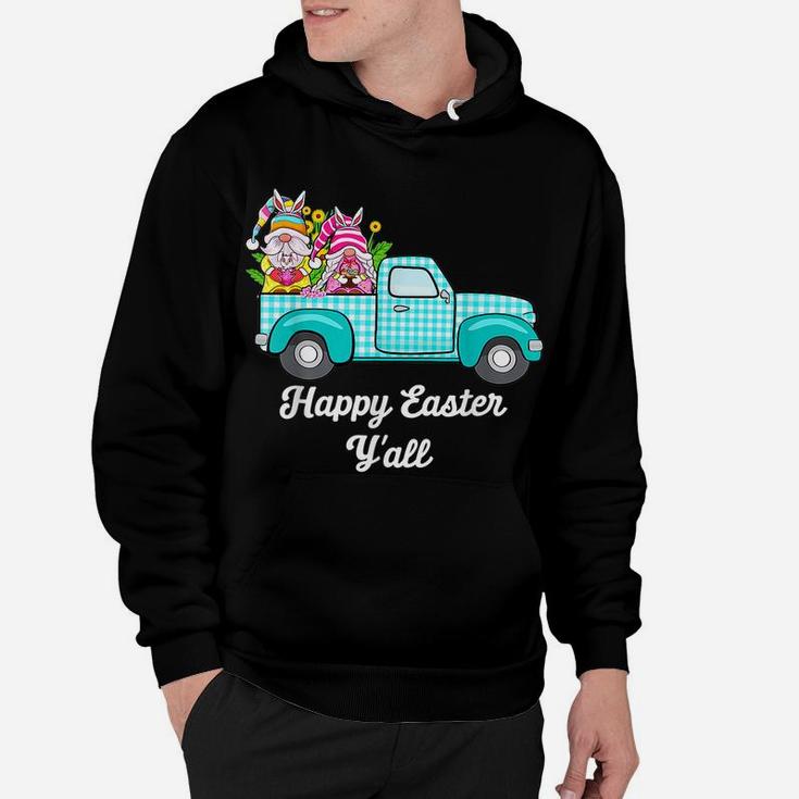 Cute Gnomes With Bunny Ears Egg Hunting Truck Easter Gnome Hoodie