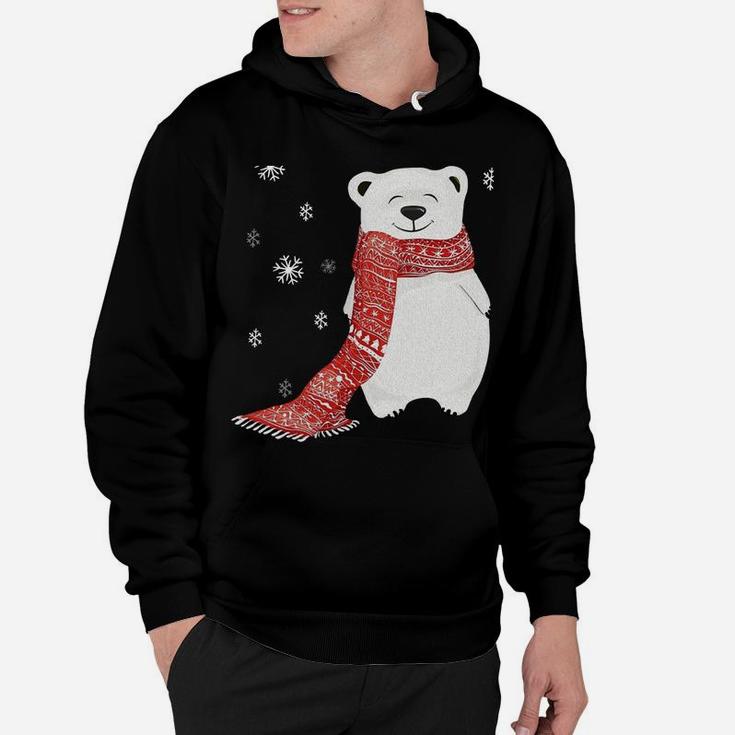 Cute Polar Bear Scarf Merry Christmas Xmas Holidays Gift Tee Sweatshirt Hoodie