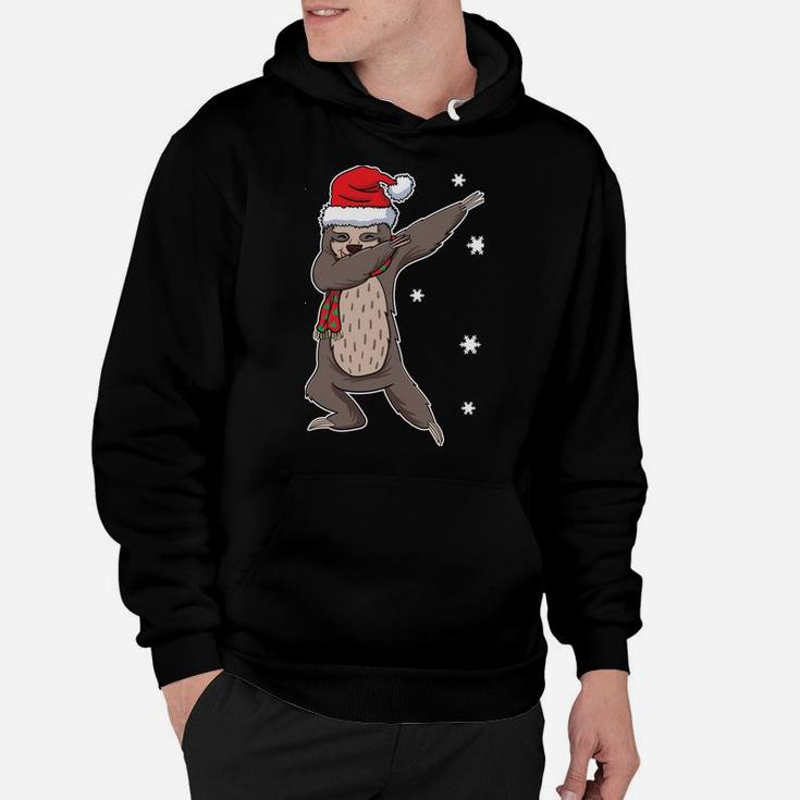 Dabbing Dab Funny Snowflakes Sloth Christmas Santa Claus Sweatshirt Hoodie
