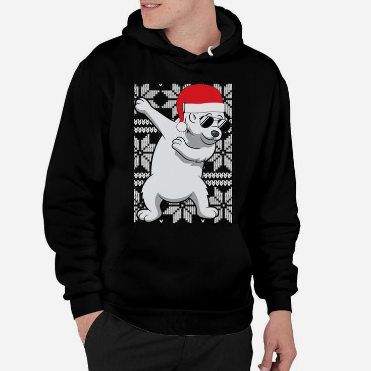Dabbing Dab Polar Bear Ugly Christmas Gift Funny Holiday Sweatshirt Hoodie