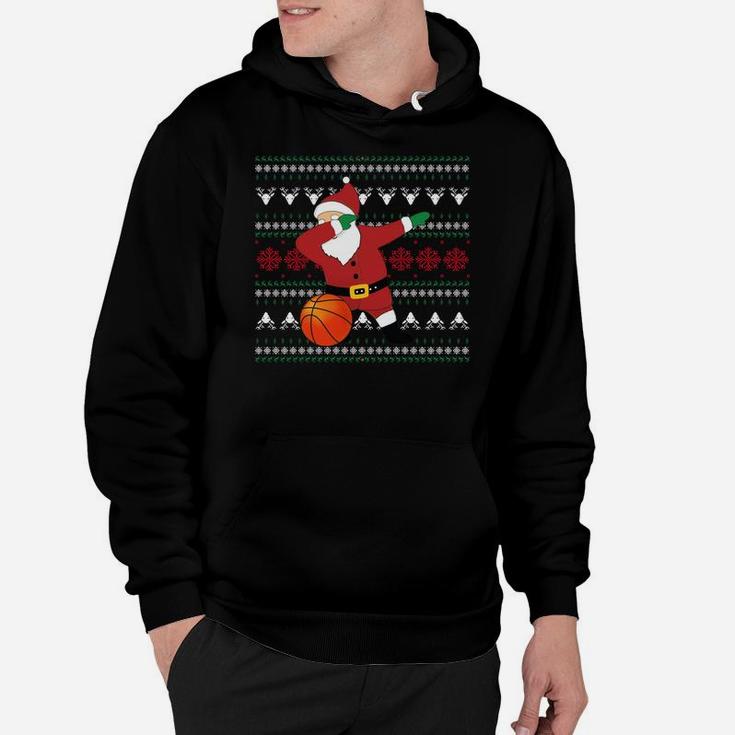 Dabbing Santa Christmas Basketball Ugly Xmas Sweatshirt Gift Hoodie