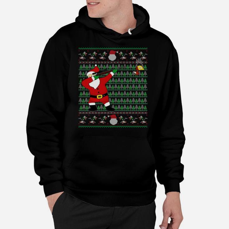 Dabbing Santa Duck Hunting Ugly Xmas Sweater Hunter Gift Sweatshirt Hoodie