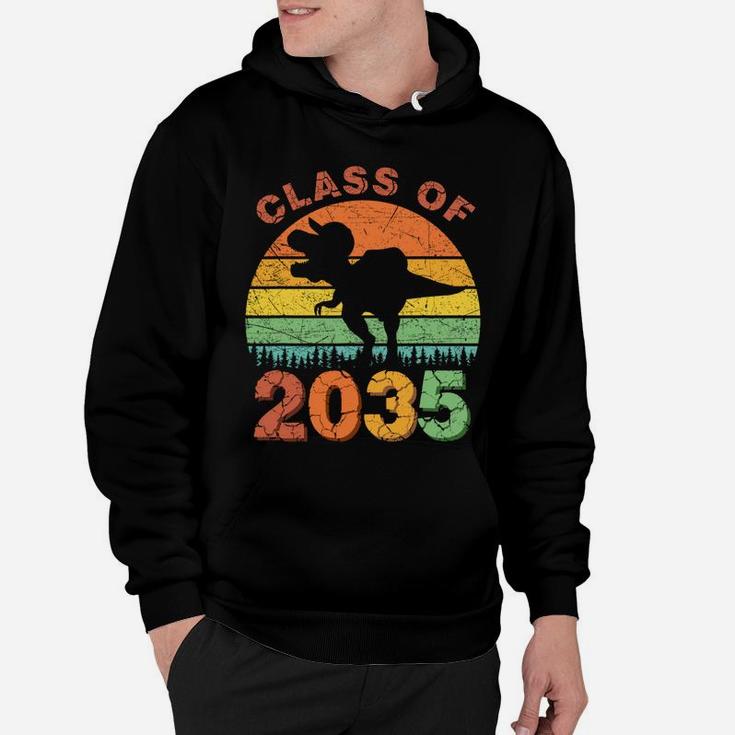 Dinosaur Class Of 2035 Grow With Me First Day Kindergarten Sweatshirt Hoodie