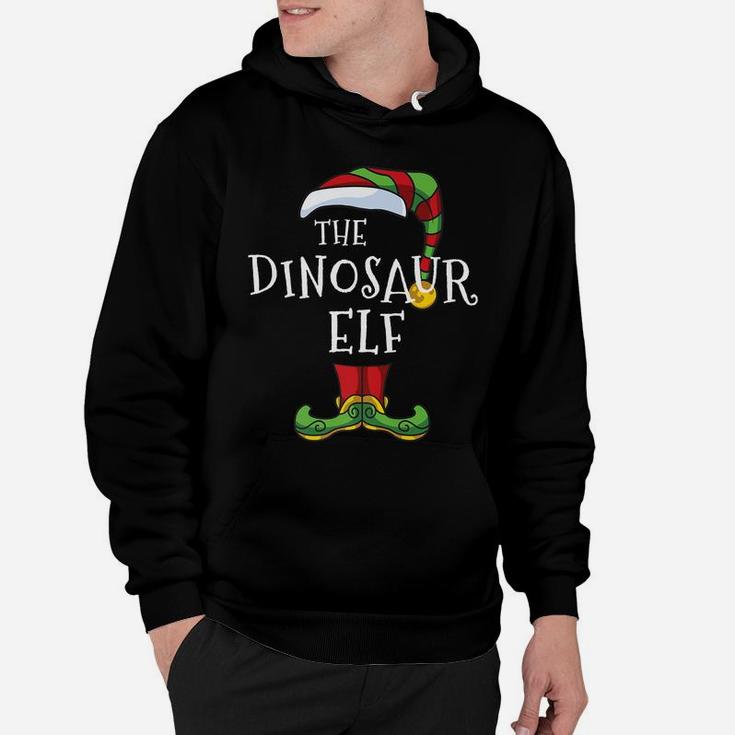 Dinosaur Elf Family Matching Christmas Group Funny Pajama Hoodie