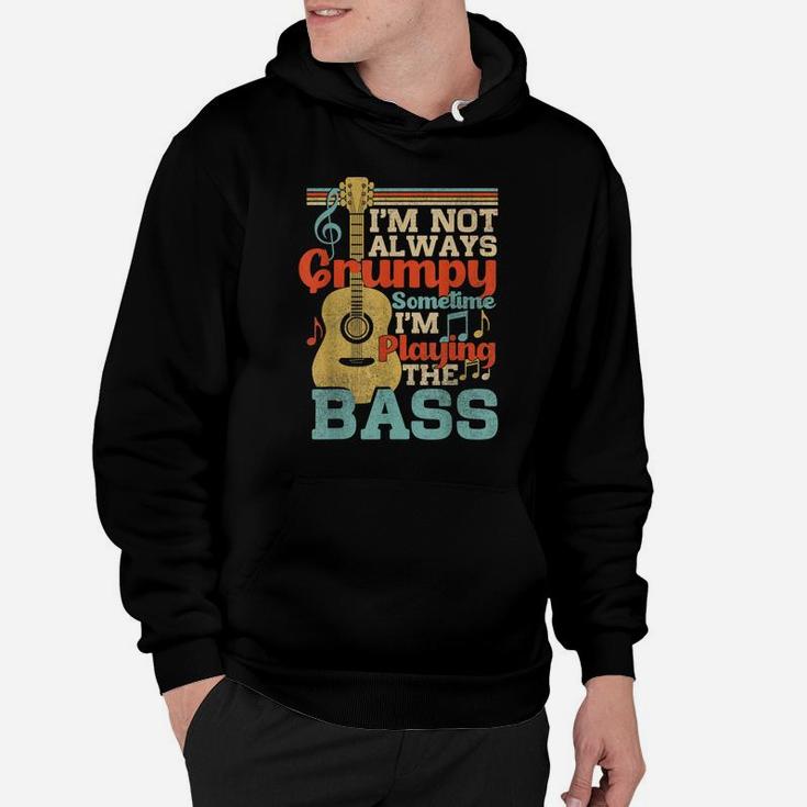 Distressed Quote Bass Guitar Player Funny Retro Music Hoodie