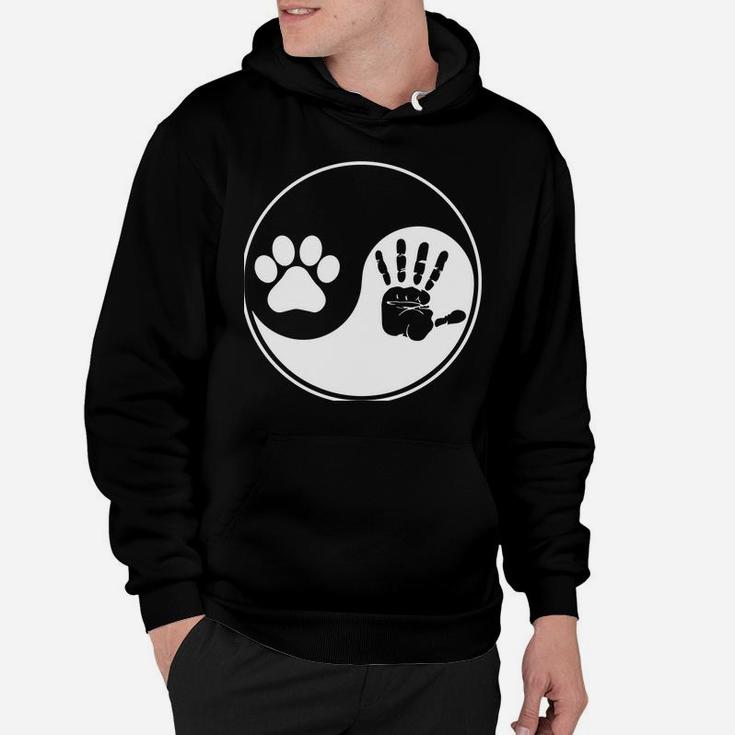 Dog Paw Human Hand Dogs Owner Animal Lover Pet Puppies Hoodie