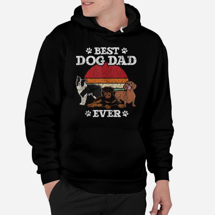Dog Pet Animal Best Dog Dad Ever Fathers Day Retro Dog Hoodie