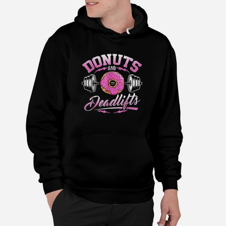 Donuts And Deadlifts Weightlifting Funny Gym Hoodie