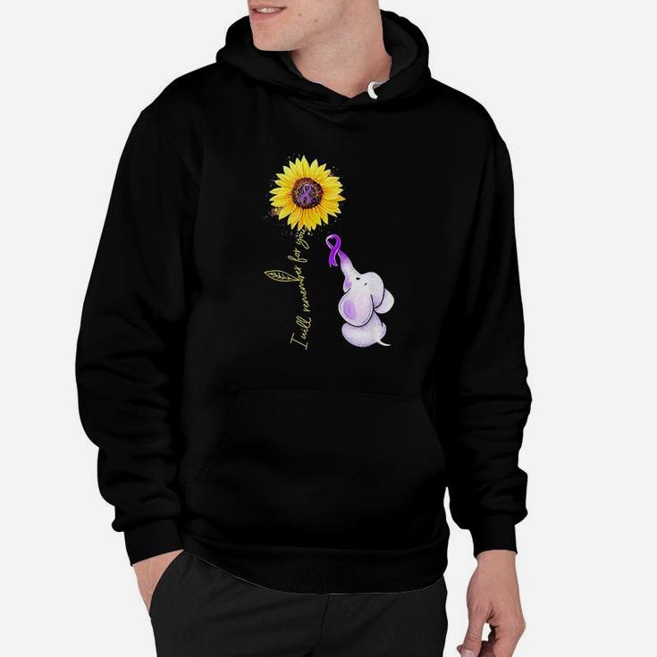 Elephant I Will Remember For You Sunflower Hoodie