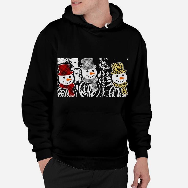 Faith Hope Love Jesus Snowman Plaid Leopard Christmas Gift Sweatshirt Hoodie