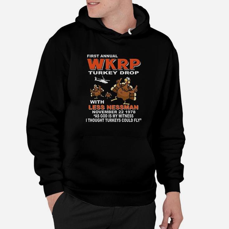 First Annual Wkrp Turkey Drop Funny Thanksgiving Day Hoodie