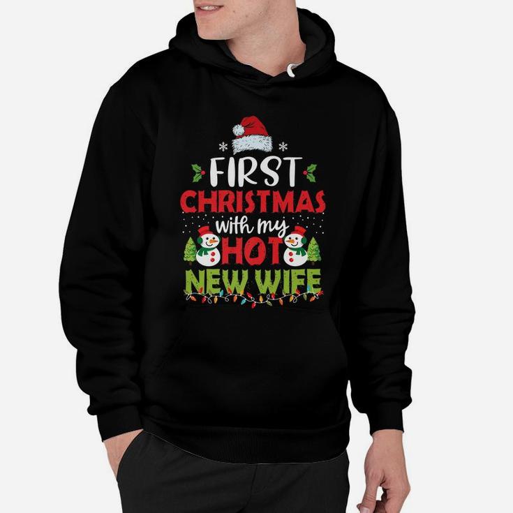 First Christmas With My Hot New Wife Funny Couple Gifts Hoodie