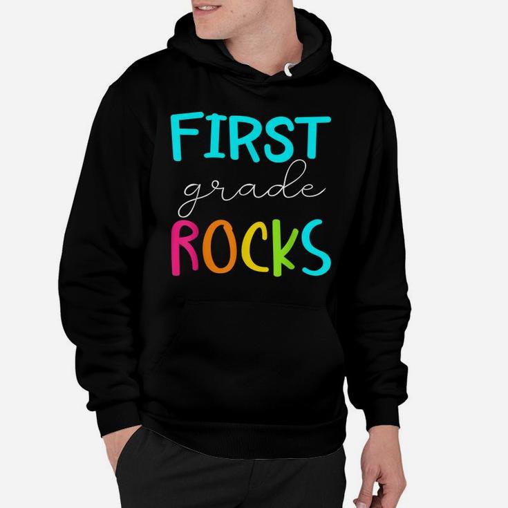 First Grade Rocks Shirt Team 1St Grade Teacher Hoodie
