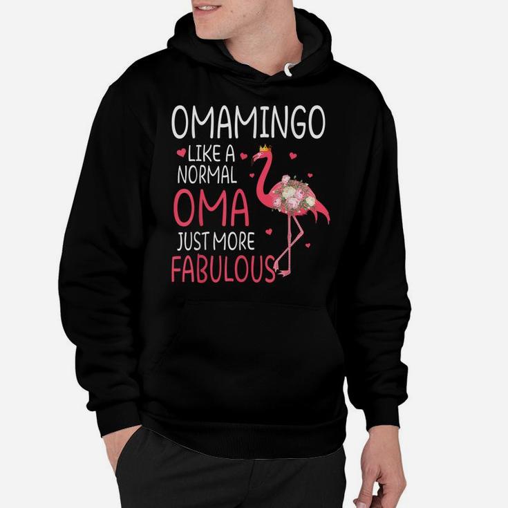 Flamingo Omamingo Like A Normal Oma Floral Funny Grandma Hoodie