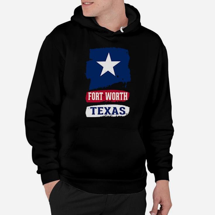 Fort Worth Texas State Flag Cool Distressed Vintage Grunge Hoodie