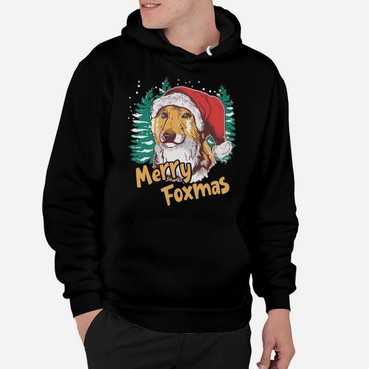 Fox Santa Merry Foxmas Christmas Xmas Family Holidays Gift Sweatshirt Hoodie