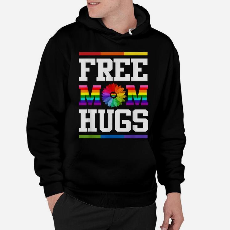 Free Mom Hugs Gay Pride Lgbt Daisy Rainbow Flower Funny Tee Hoodie