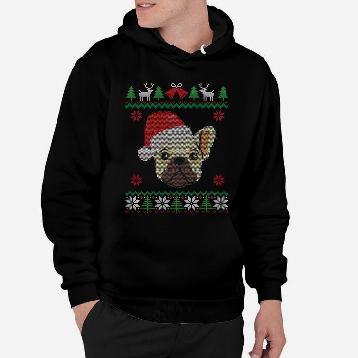 French Bulldog Santa Ugly Christmas Sweatshirt Holiday Dog Hoodie