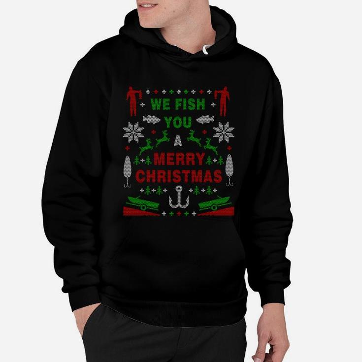 Funny Bass Fishing Ugly Christmas Sweater Party Sweatshirt Hoodie