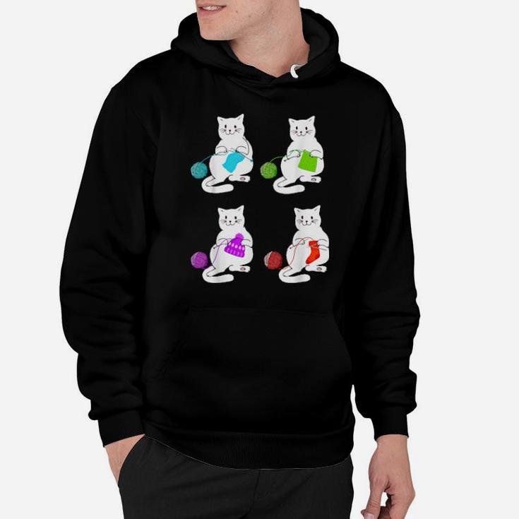 Funny Cats Yarn Cat Quilting Cat Crotches Hoodie