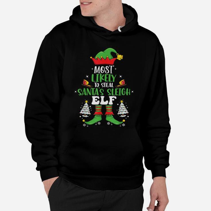 Funny Elf Family Matching Group Christmas Party Pajama Gifts Hoodie