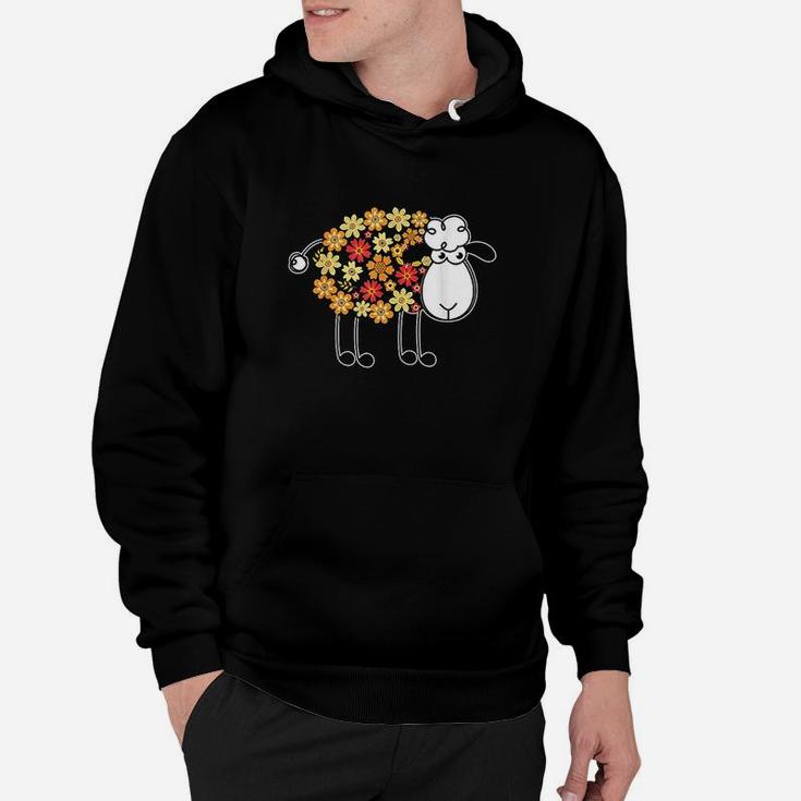 Funny Flower Sheep Design For Farming Lovers Hoodie