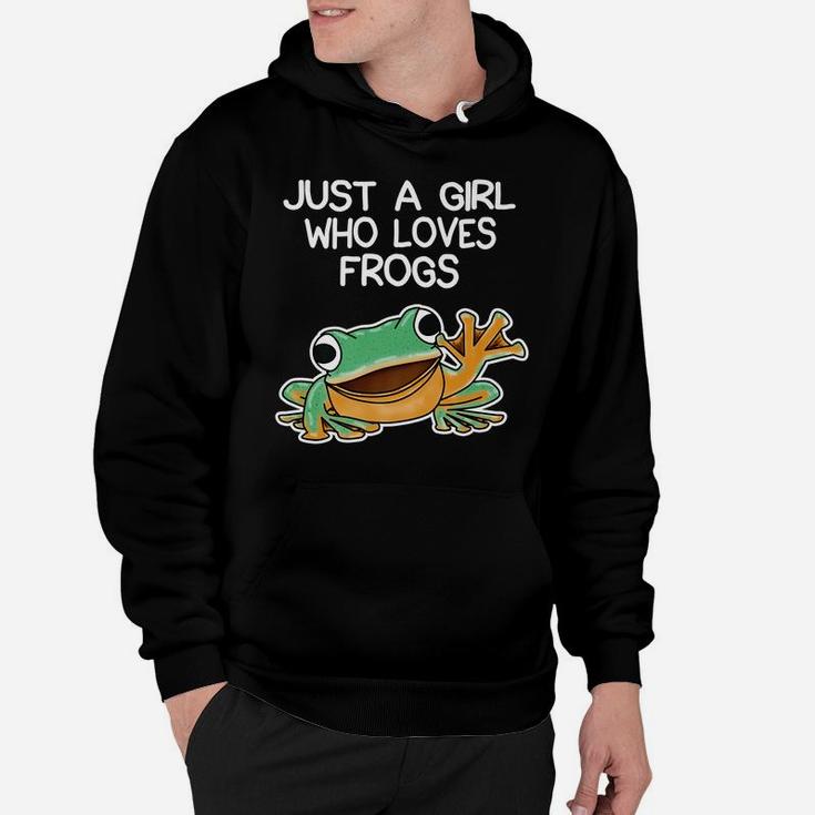 Funny Just A Girl Who Loves Frogs Owner Lover Frog Gifts Hoodie