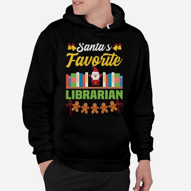 Funny Librarian Christmas Library Books Hoodie