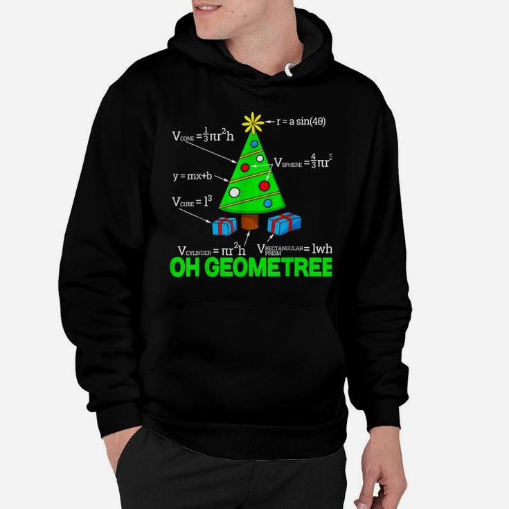Funny Math Geometry Christmas Tree Geometree Teacher Hoodie