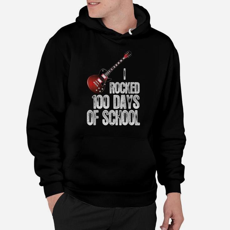 Funny Music 100Th Day Of School I Rocked 100 Days Of School Hoodie