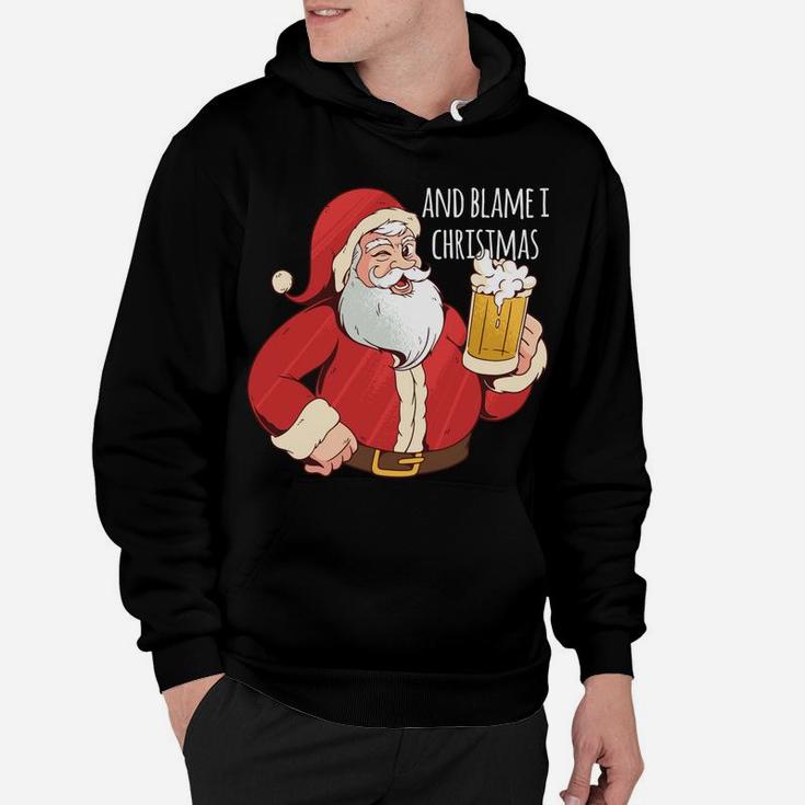 Funny Santa Clause Let's Get Fat And Drunk Funny Christmas Hoodie