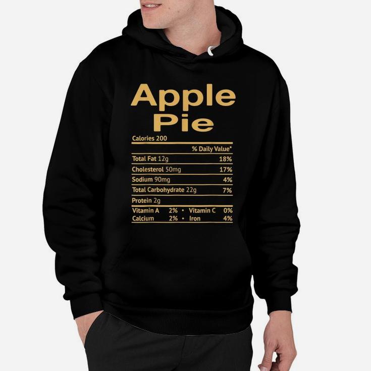 Funny Thanksgiving Christmas Food Apple Pie Nutrition Facts Hoodie