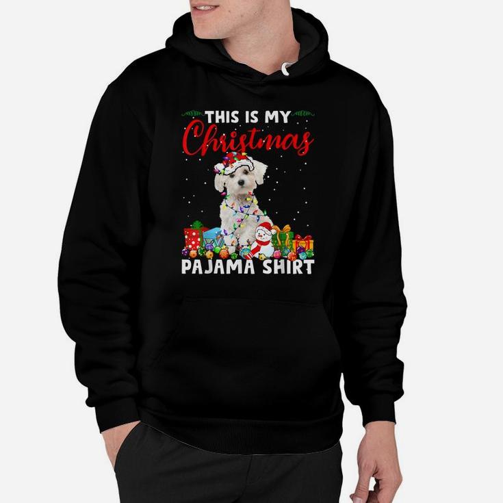 Funny Xmas This Is My Christmas Maltese Dog Pajama Hoodie