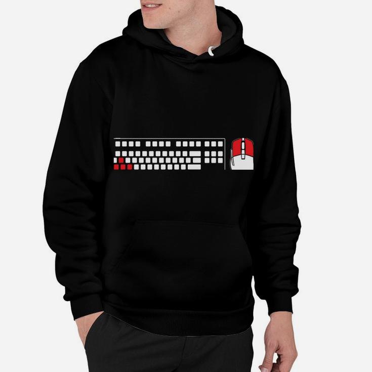 Gaming Pc Keyboard Mouse Christmas Gift Gamer Heartbeat Hoodie