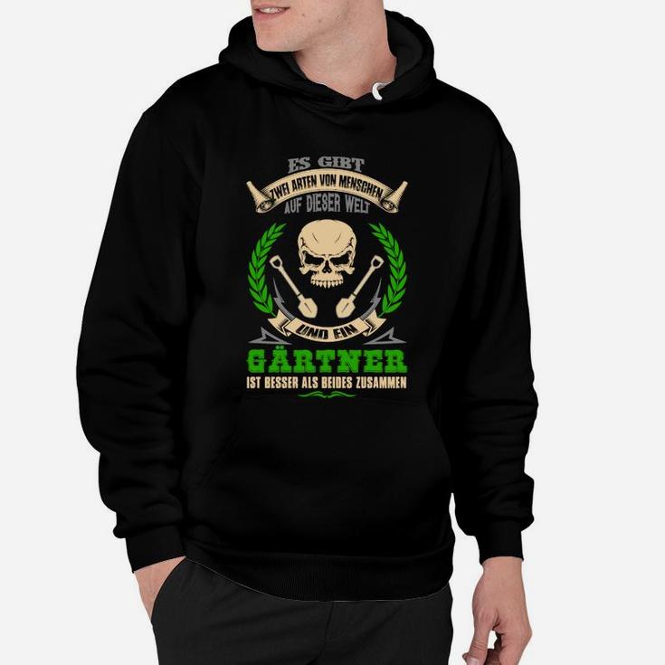 Gärtner Motiv Hoodie Wichtiger als Garten? mit Totenkopf-Design, Lustiges Gärtner-Hoodie