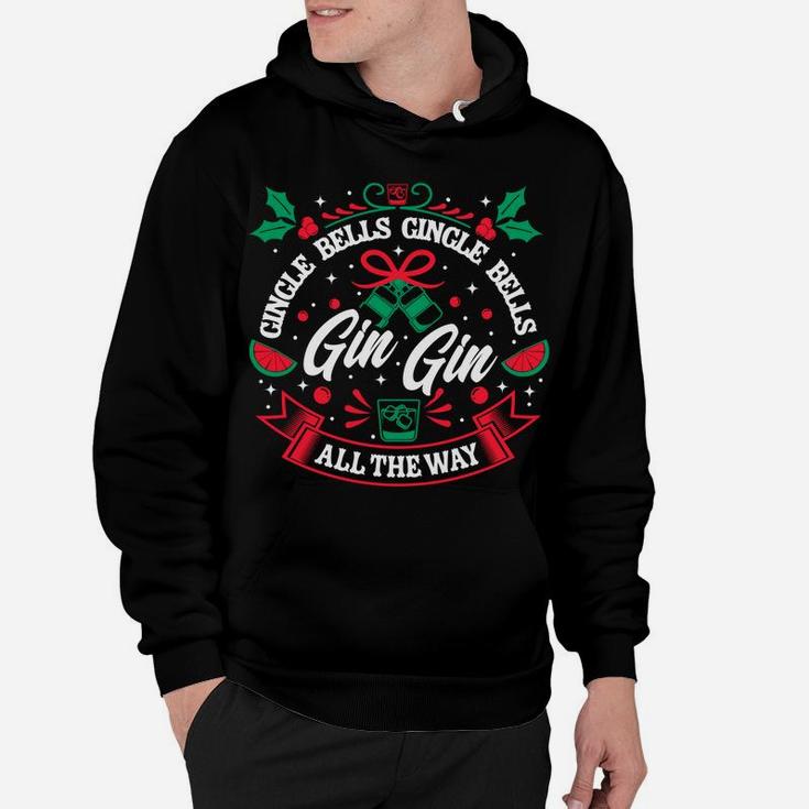 Gin Lover Xmas Saying Gin Bells Ugly Christmas Sweatshirt Hoodie