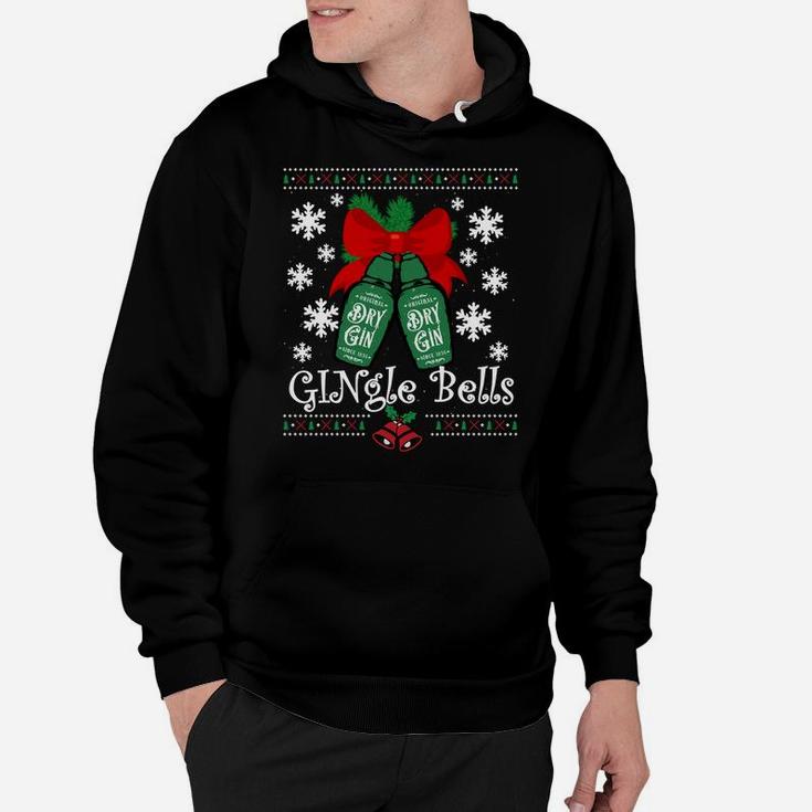 Gingle Bells Ugly Christmas Gin Mistletoe Xmas Sweatshirt Hoodie