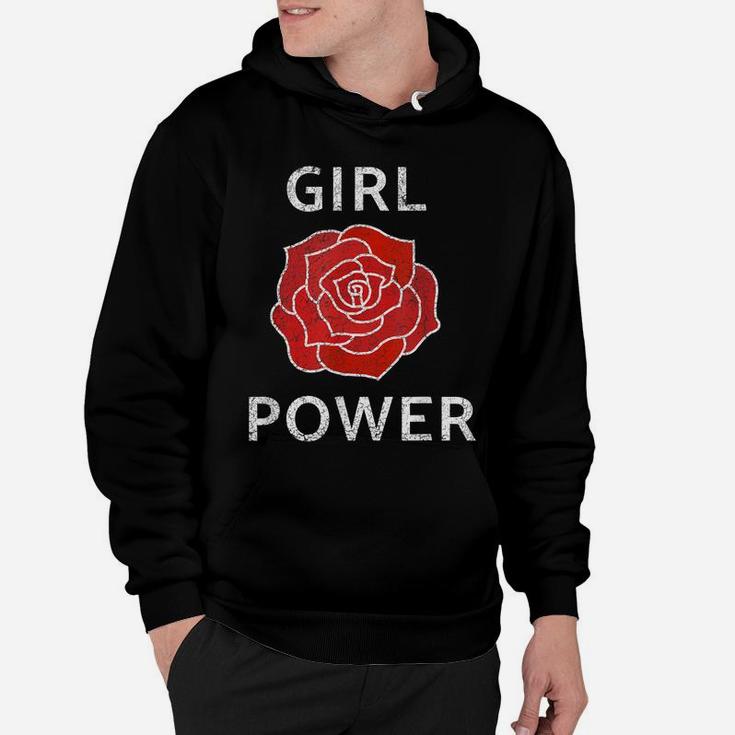 Girl Power Female Cute Rose Flower Feminist Female Equality Hoodie