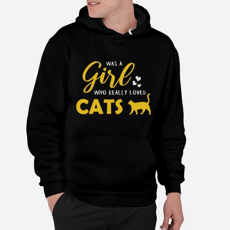 Girl Who Loves Cats Cat Gifts For Cat Lovers Cat Lover Gift Hoodie