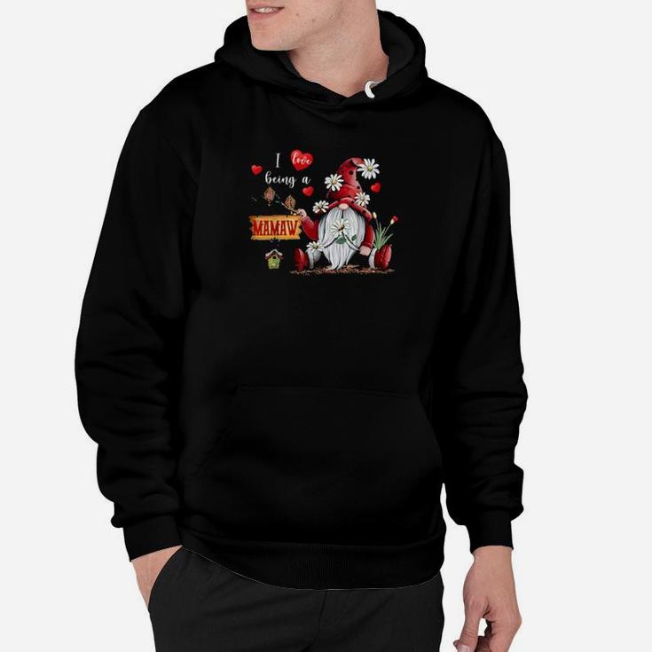 Gnome Daisy I Love Being A Mamaw Gnome Valentines Day Hoodie